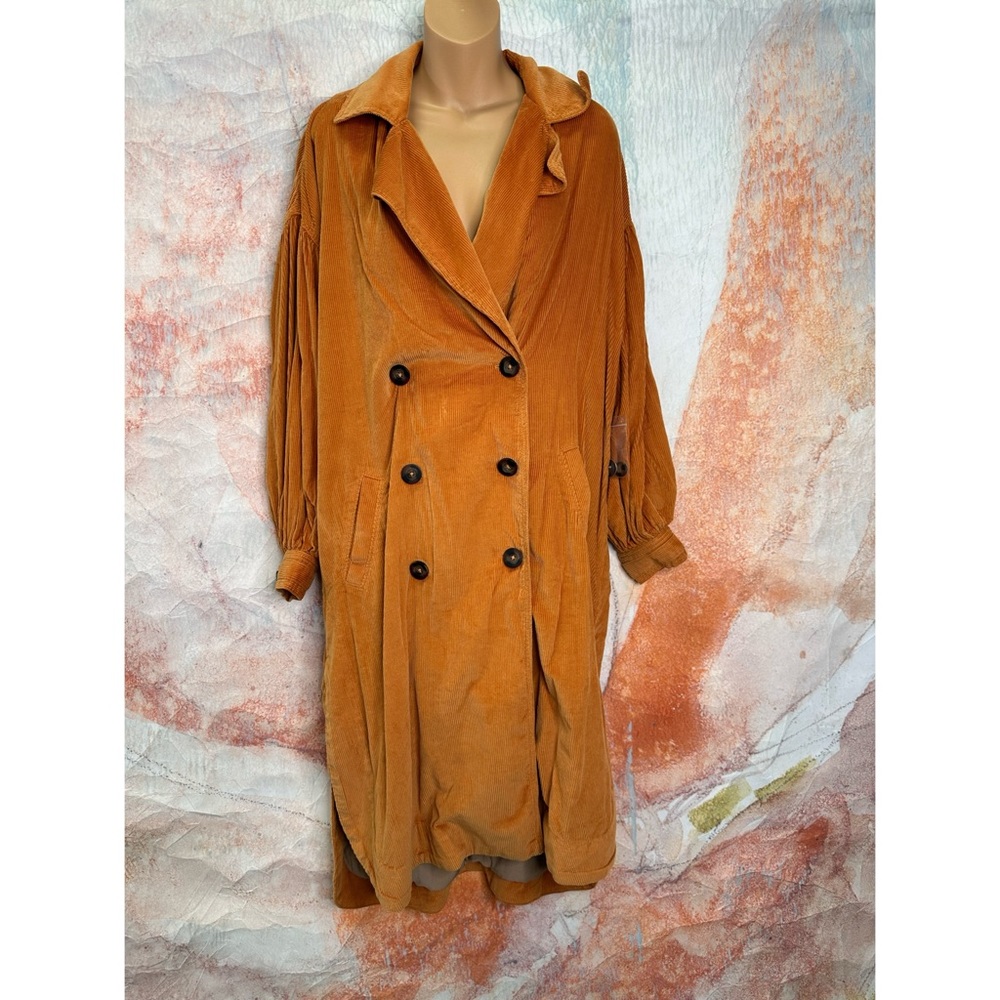 Free People Jenna Cord Trench Coat - Picture 6 of 9